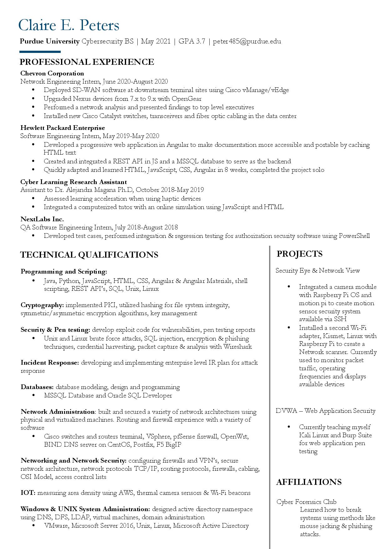 resume